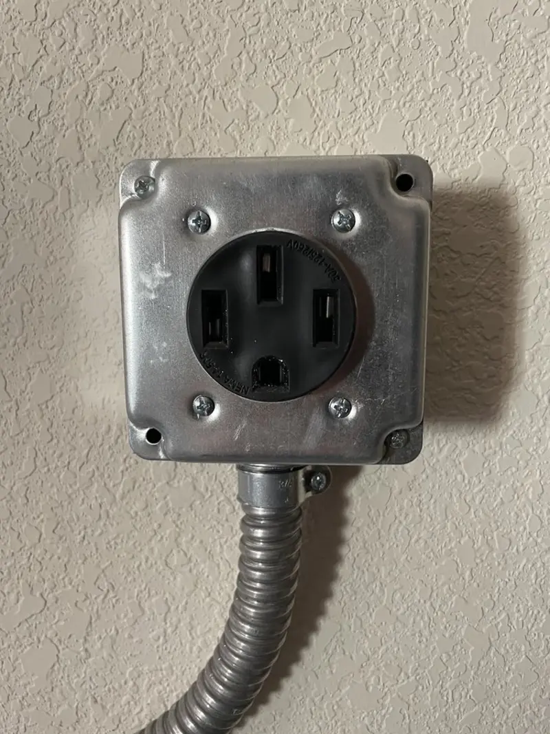 NEMA 14-50 outlet installed for Electrical Panel Upgrade in Luling